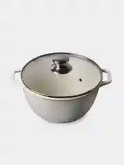 Молочный кастрюля, 2 литра, с крышкой, литая, алюминиевая, мрамор, с антипригарным покрытием эко