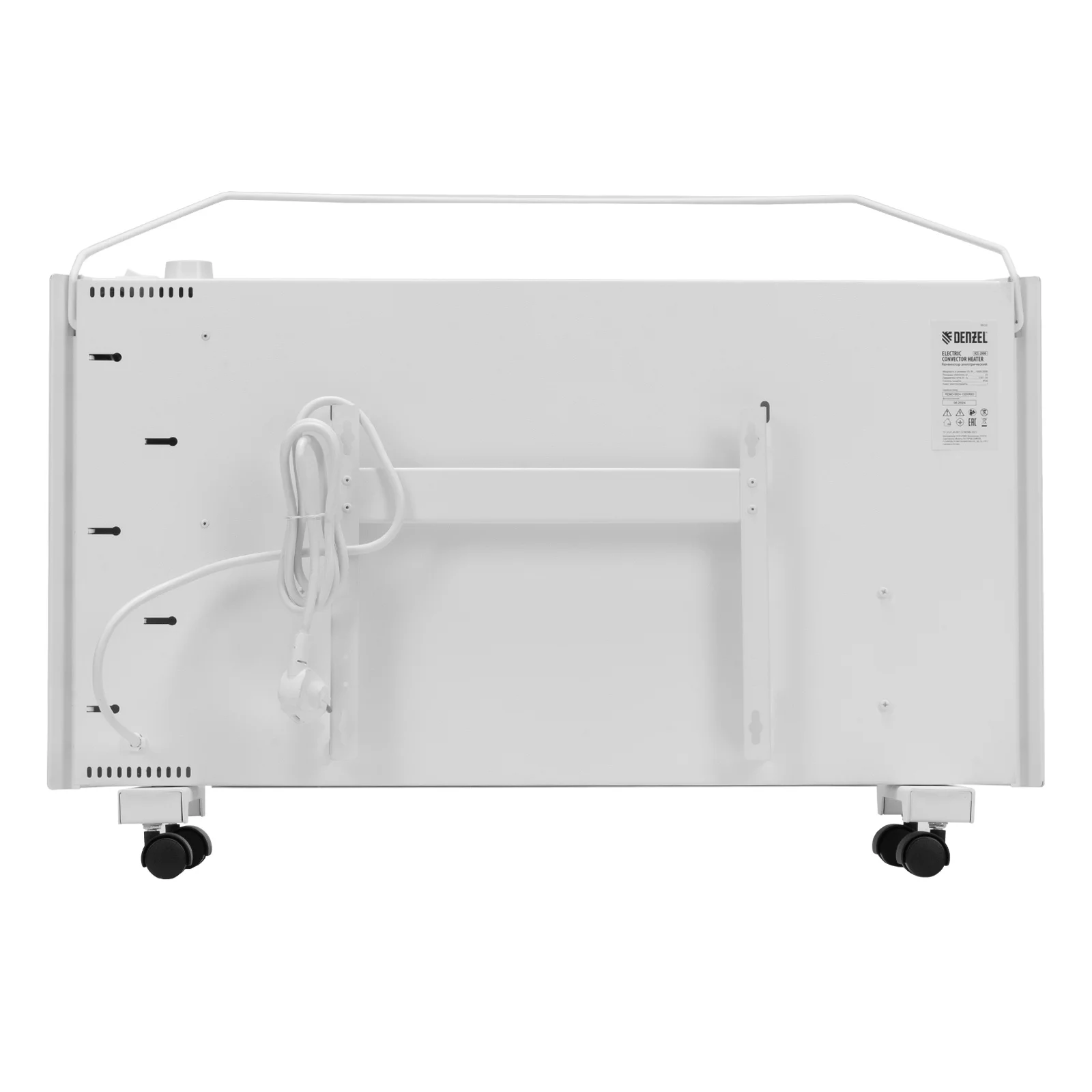 Конвектор электрический XCE-2000 230 В 2000 Вт белый сушилка колеса Х-элем., DENZEL, 98132