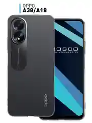 Прозрачный чехол для Oppo A38, Oppo A18, Rosco, тонкий, силиконовый, с бортиком-защитой камер
