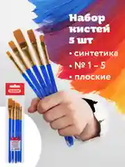 Кисти "Пифагор", 5 штук