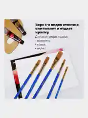 Кисти "Пифагор", 5 штук