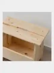 Табурет-тумба деревянный Brabix Scandi Sc-002 ikea, с местом для хранения, сосна, 641888