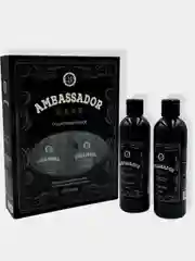 Подарочный набор для мужчин Q.P AmbassadorDark/Шампунь-кондиционер для волос/Гель для душа
