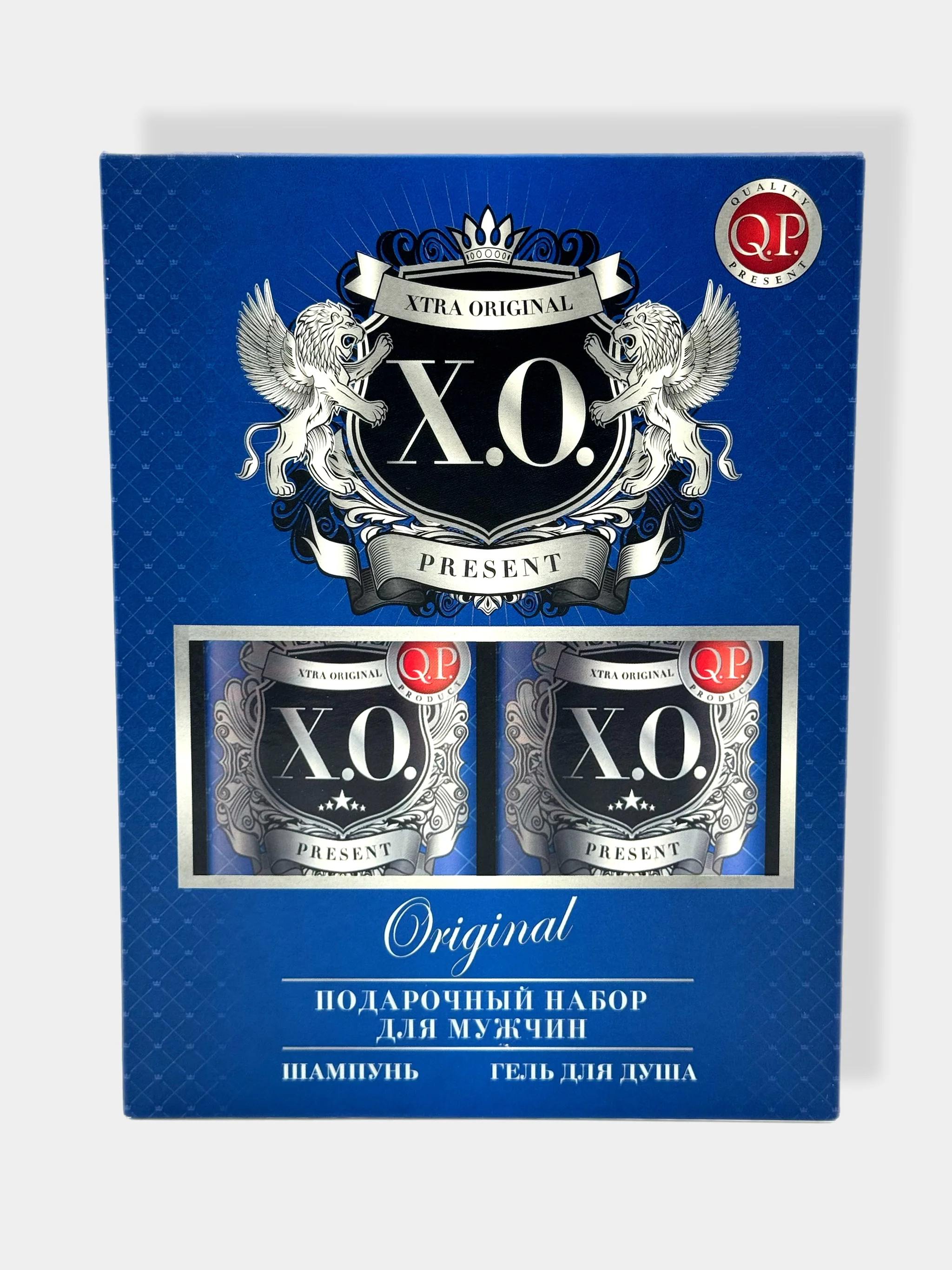Подарочный набор для мужчин Q.P. X.O. Original/Шампунь для волос/Гель для душа