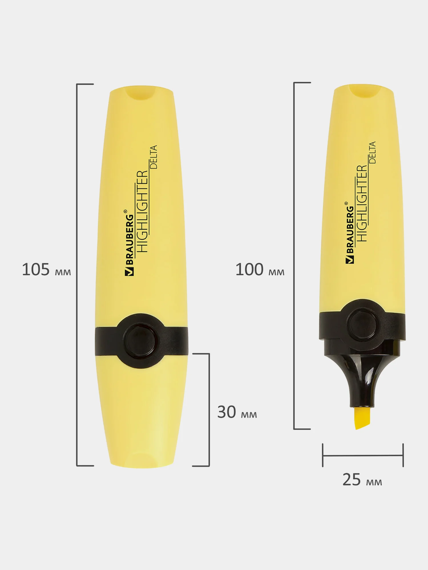 Текстовыделители Brauberg Delta Pastel набор 6 цветов, пастельные маркеры, линия 1-5 мм