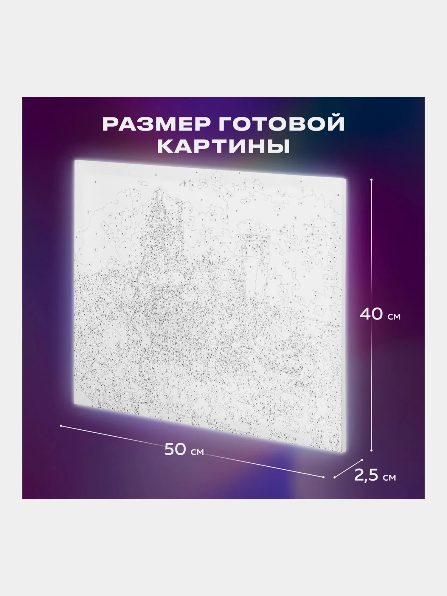 Раскраска-картина антистресс по номерам 40х50 см, "Натюрморт с виноградом", 662896