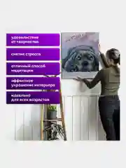 Раскраска-картина антистресс по номерам, цифрам 40х50 см, Остров Сокровищ "Мечтай", 662904