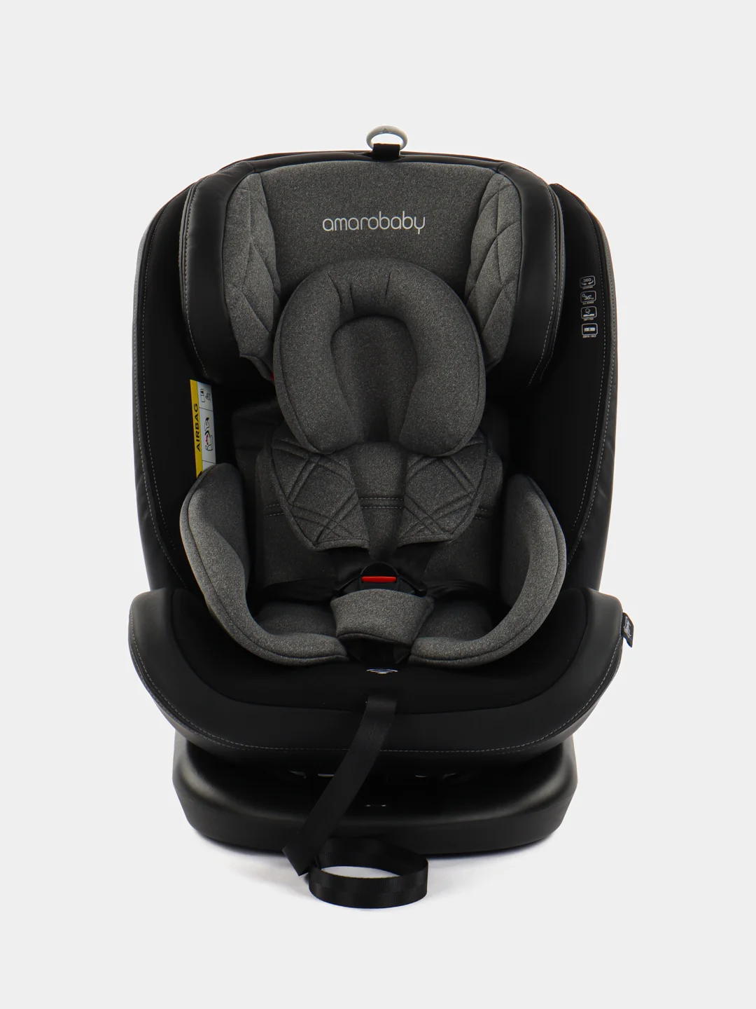 Серый автокресло детское AMAROBABY ST-3,Isofix класс D, группа 0+/1/2/3