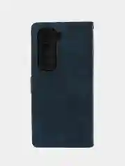 Синий чехол-книжка Infinix Hot 50 4G (Инфиникс Хот 50) с магнитной застежкой противоударный