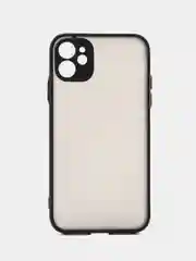 Угольный iphone 11, Айфон 11 чехол матовый с цветными кнопками