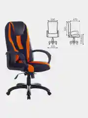 Кресло компьютерное BRABIX PREMIUM Rapid GM-102, НАГРУЗКА 180кг, экокожа/ткань,532420