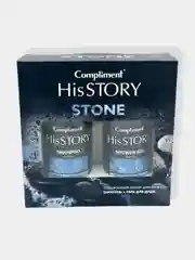 Подарочный набор для мужчин Compliment His Story Stone/Шампунь для волос/Гель для душа