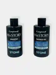 Подарочный набор для мужчин Compliment His Story Stone/Шампунь для волос/Гель для душа
