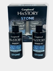 Подарочный набор для мужчин Compliment His Story Stone/Шампунь для волос/Гель для душа