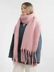 Кораллово-розовый шарф женский , зимний , теплый , подарок Новый год