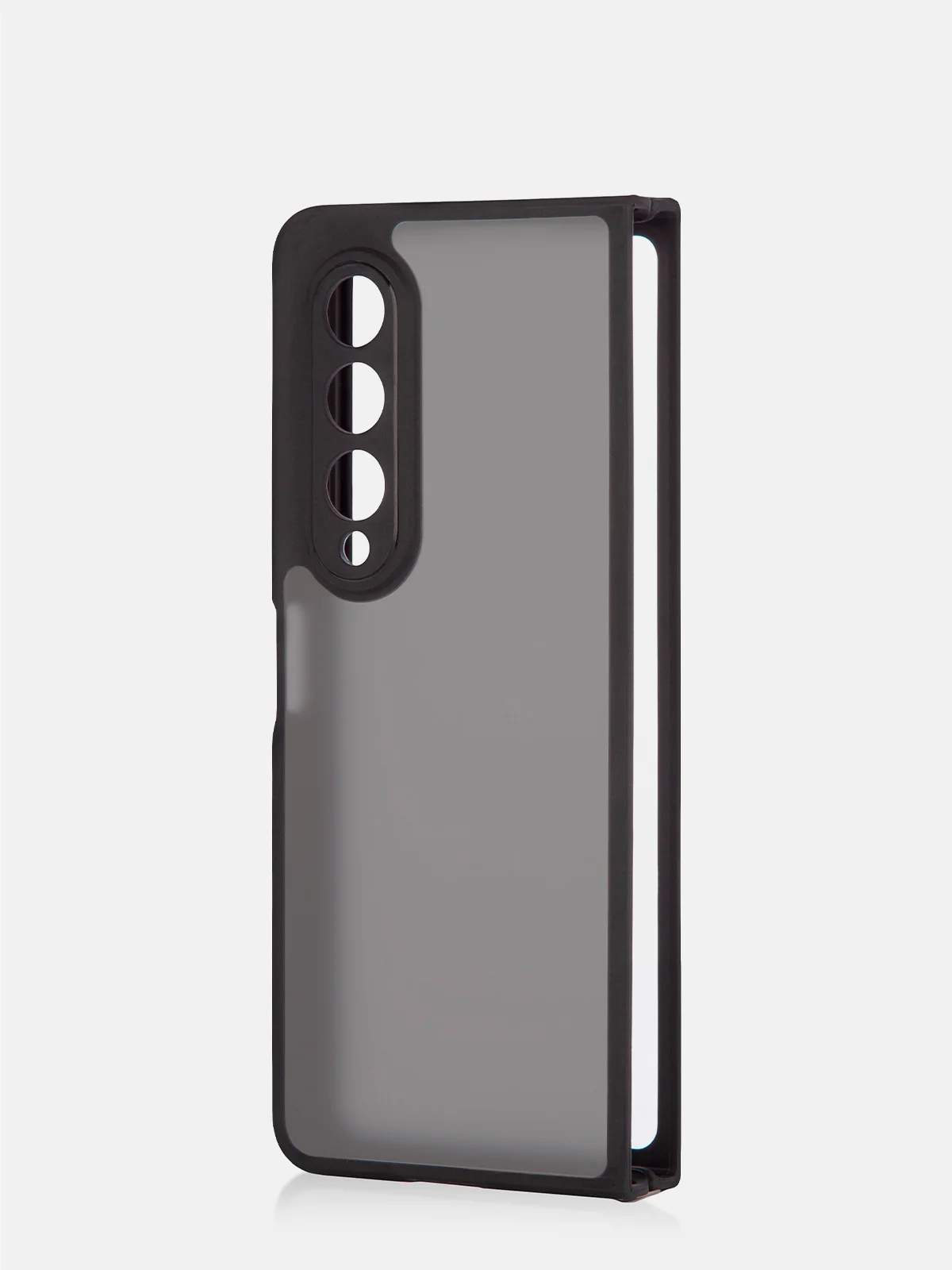 Черный чехол для Samsung Galaxy Z Fold 4, ROSCO, противоударный, силиконовая окантовка