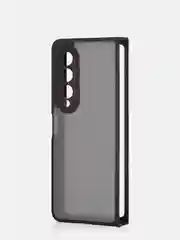 Черный чехол для Samsung Galaxy Z Fold 4, ROSCO, противоударный, силиконовая окантовка