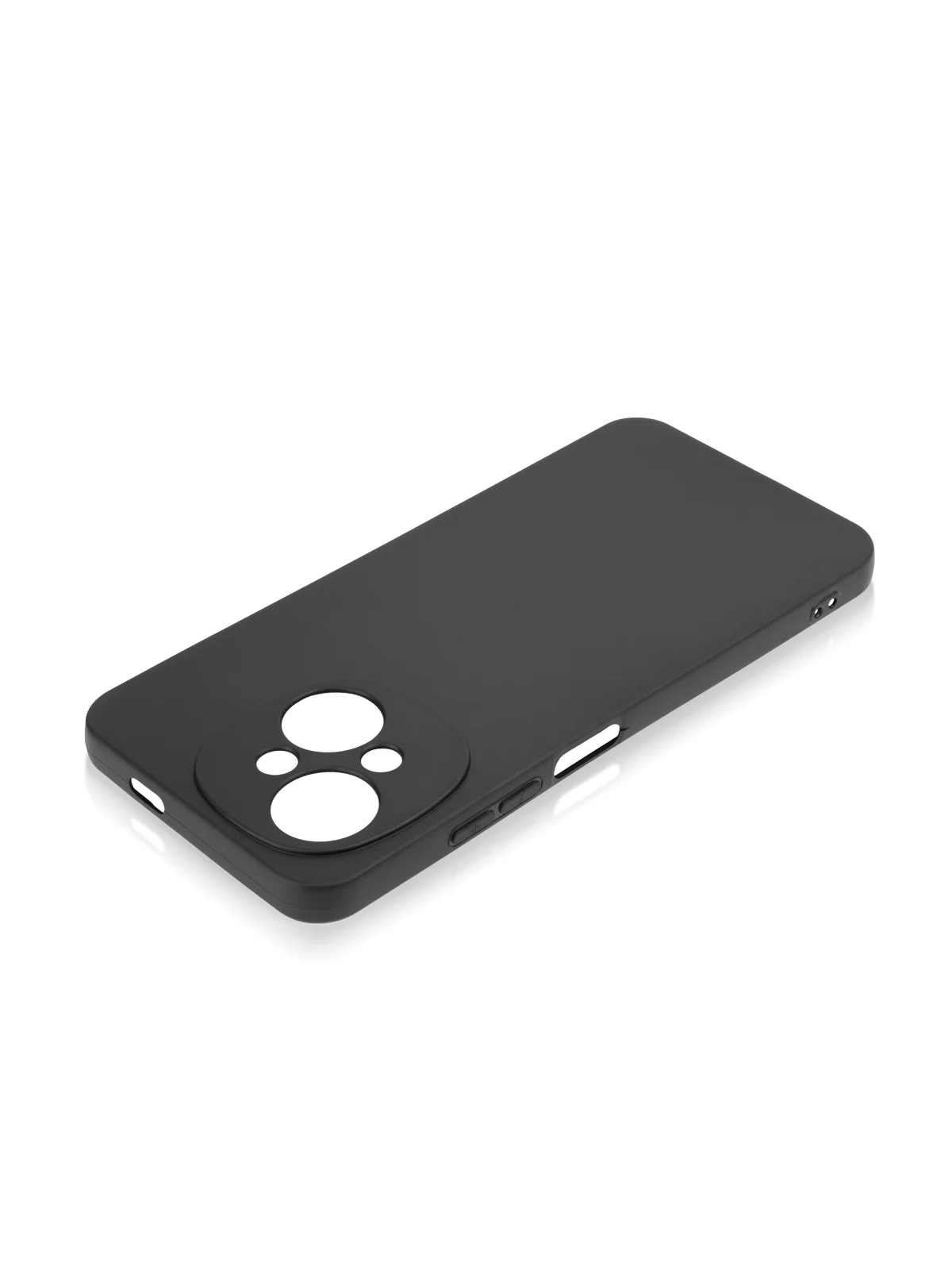 Черный чехол для Tecno SPARK Go 1 силиконовый BROSCORP матовый, тонкий, с бортиком- защитой камер