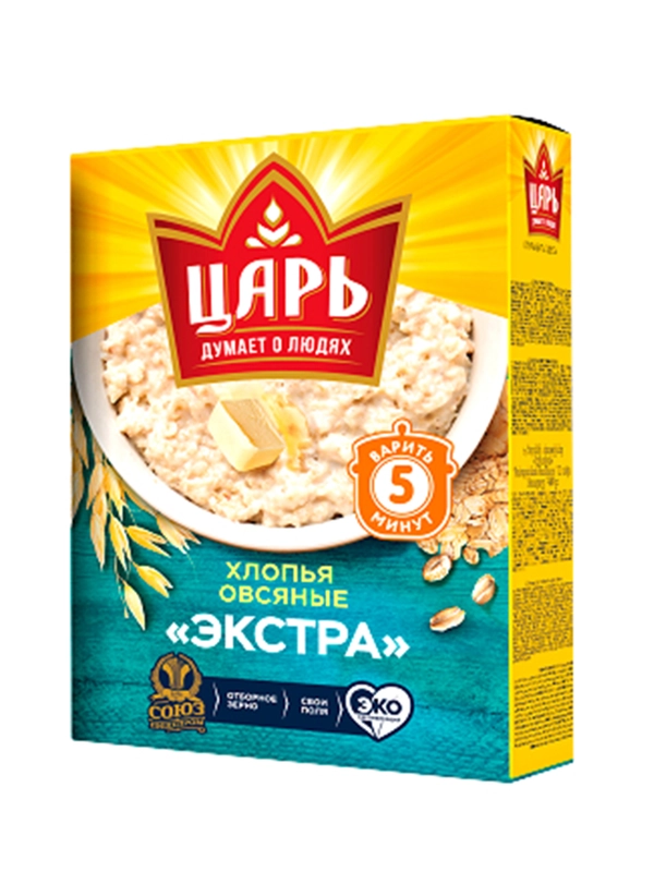 Хлопья овсяные "Экстра" ЦАРЬ, 400г