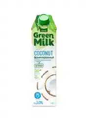 Растительный напиток с кокосом GREEN MILK на ячменно-нутовой основе, 1л