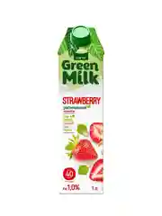 Растительный напиток клубника GREEN MILK на соевой основе, 1л