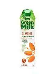 Растительный напиток с миндалем GREEN MILK на ячменно-нутовой основе, 1л