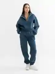 Голубой костюм спортивный женский теплый