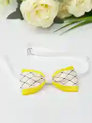 Желтый галстук бабочка для мальчиков, ручная работа