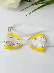 Желтый галстук бабочка для мальчиков, ручная работа