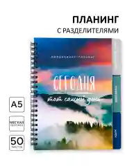 Ежедневник-планинг с разделителями, А5, 50 листов