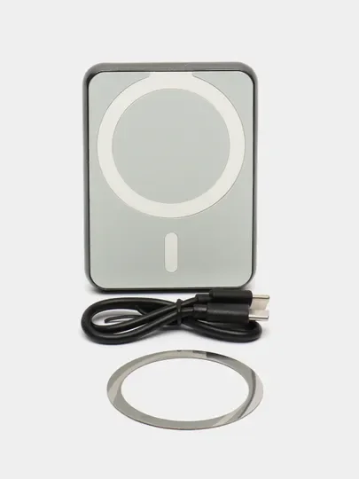 Серый повербанк REMAX для iPhone с magsafe и быстрой зарядкой 20W RPP-509 5000 mAh