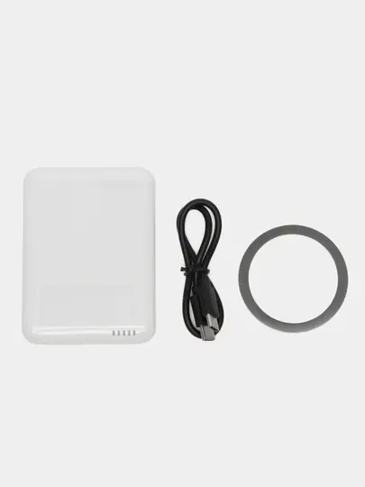 Белый повербанк REMAX для iPhone с magsafe и быстрой зарядкой 20W RPP-509 5000 mAh