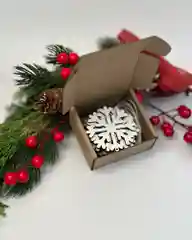 Набор из 10 ёлочных игрушек "Снежинка зима"