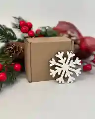 Набор из 10 ёлочных игрушек "Снежинка зима"