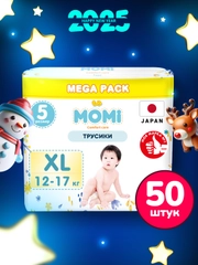 Momi Подгузники трусики детские 12-17кг размер 5,  XL 50шт Comfort Care MEGA pack