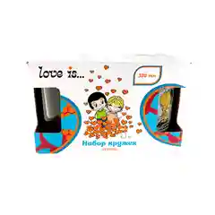 Кружки Love is Объятия (две кружки в комплекте), 320 мл, стекло