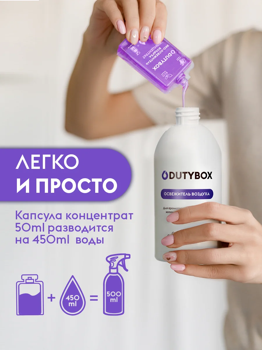 Освежитель воздуха DUTYBOX 4 разных аромата 2 л + дозатор