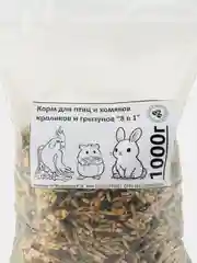 Корм для птиц и хомяков, кроликов и грызунов "8 в 1" 500г , 1000г