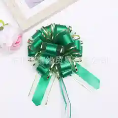 Зеленый бант для упаковки подарков / Подарочный бант