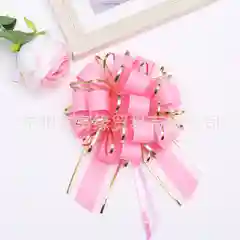Розовый бант для упаковки подарков / Подарочный бант
