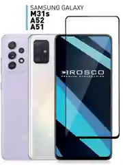 Защитное стекло ROSCO для Samsung Galaxy A51, A52, M31s с олеофобным покрытием закаленное
