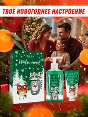 Подарочный набор Eden "Winter mood Green": крем для рук, жидкое мыло для рук, экстракт апельсина