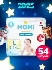 MOMI Comfort Care подгузники L (9-14 кг), 54 шт