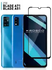 Защитное стекло для ZTE Blade A51 и  Blade A71 с олеофобным покрытием и черной рамкой