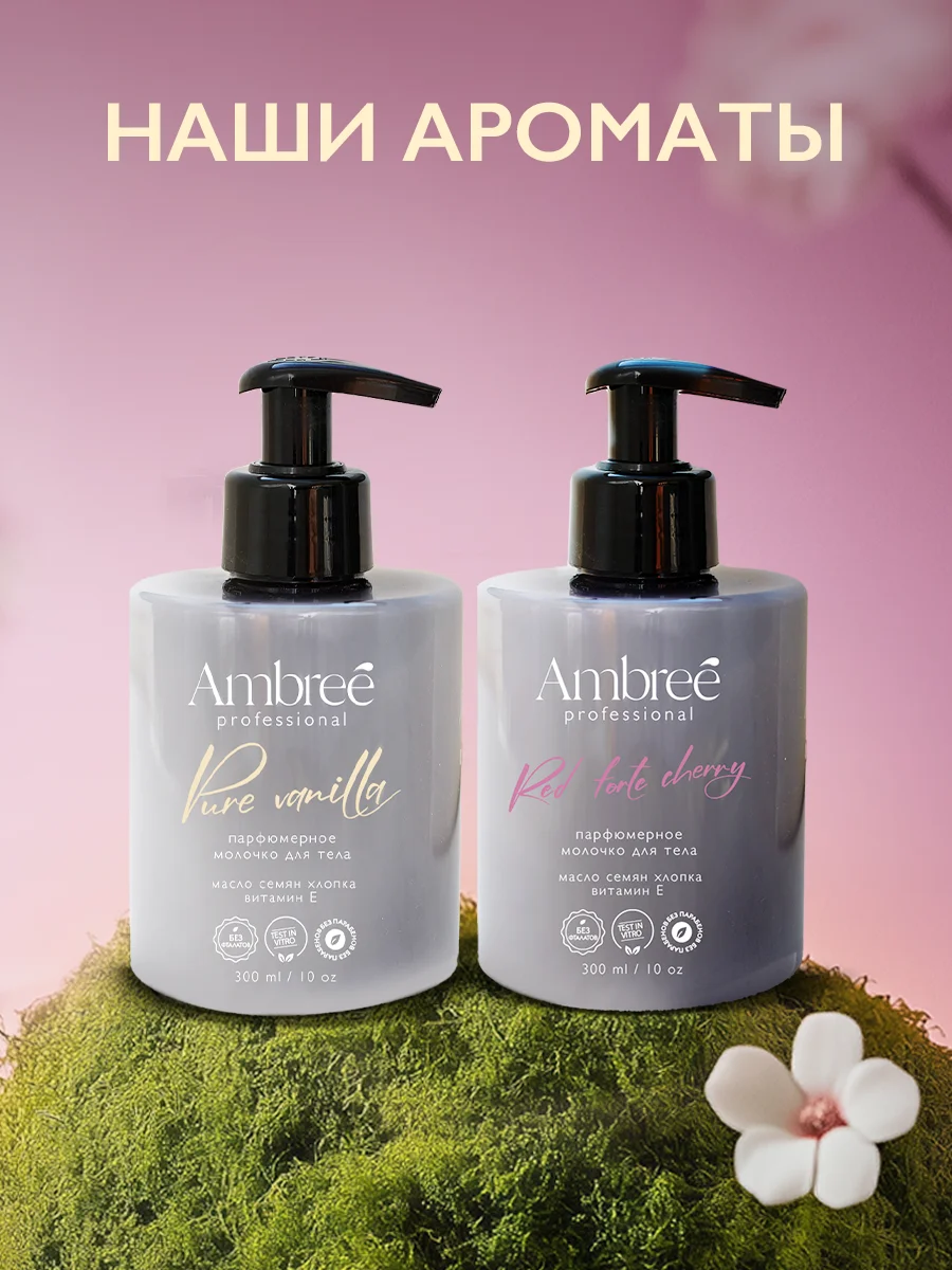 AMBREE Professional Молочко для тела увлажняющее с пантенолом Red forte cherry, 300 мл