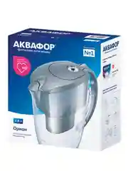 Серый фильтр-кувшин для воды Аквафор "Орион", модуль В25, 2,8 л, серый