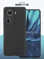 Черный чехол для Oppo Reno 11 5G / 11F 5G силиконовый ROSCO матовый / прозрачный c защитой камер