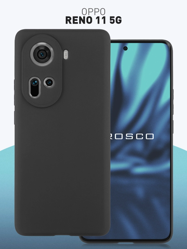 Чехол для Oppo Reno 11 5G / 11F 5G силиконовый ROSCO матовый / прозрачный c защитой камер