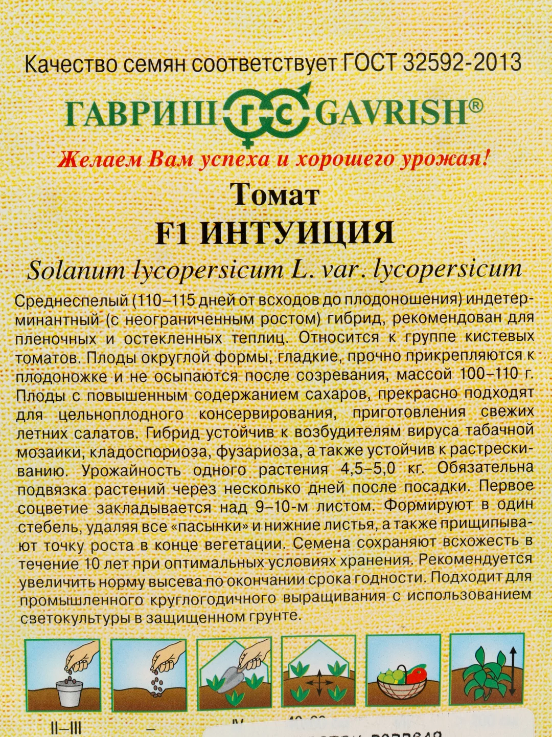 Семена томат Интуиция Гавриш
