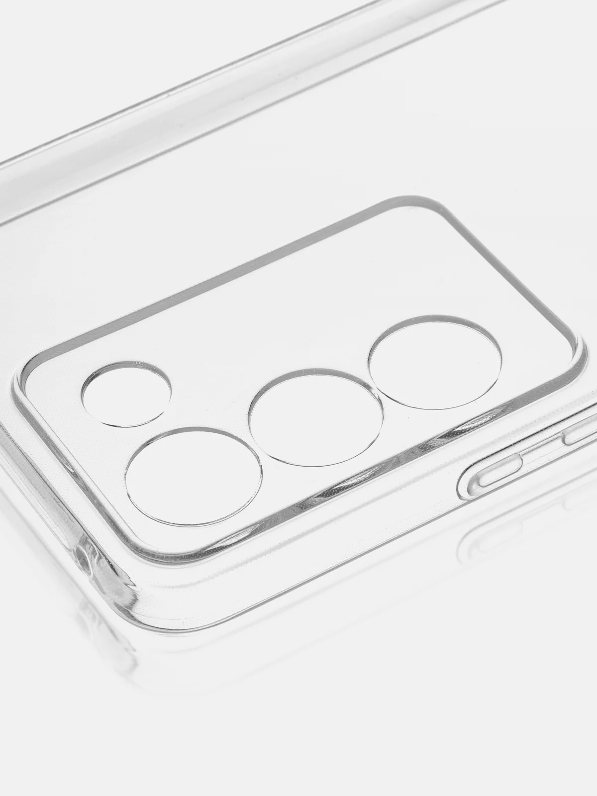 Прозрачный чехол для Vivo V30/ V30 Lite 4G силиконовый ROSCO матовый/ прозрачный, бортик защита камер